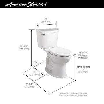 Champion PRO Two-Piece 1.6 gpf/6.0 Lpf Standard Height Elongated Toilet - Without Seat by American Standard - view 9