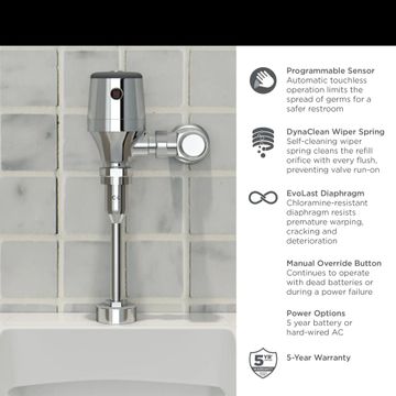 Ultima Selectronic Exposed Urinal Flush Valve, Diaphragm Type, Base Model, 1.0 gpf/3.8 Lpf by American Standard - view 8