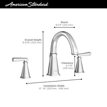 Edgemere Bathtub Faucet With Lever Handles for Flash Rough-In Valve by American Standard - view 6