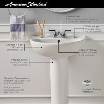 Evolution Pedestal Leg by American Standard - view 6