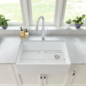 Avery 30 x 20-Inch Fine Fireclay Undermount or Flush Mount Single Bowl Apron Front Kitchen Sink by American Standard - view 5