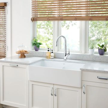 Avery 36 x 20-Inch Fine Fireclay Undermount or Flush Mount Double Bowl Apron Kitchen Sink by American Standard - view 7