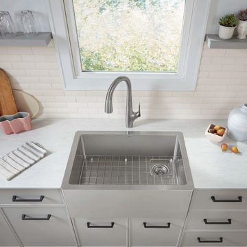Avery 30 x 20-Inch Stainless Steel Undermount or Flush Mount Single Bowl Apron Front Kitchen Sink by American Standard - view 5