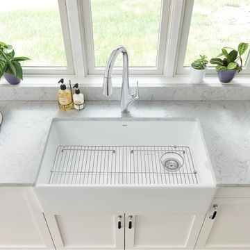 Avery 36 x 20-Inch Fine Fireclay Undermount or Flush Mount Single Bowl Apron Front Kitchen Sink by American Standard - view 5