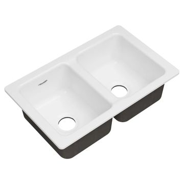 Delancey 30 x 19-Inch Cast Iron Undermount Double-Bowl Kitchen Sink by American Standard