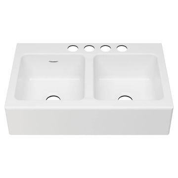 Delancey 36 x 22-Inch Cast Iron 4-Hole Undermount Double-Bowl Apron Front Kitchen Sink by American Standard - view 2