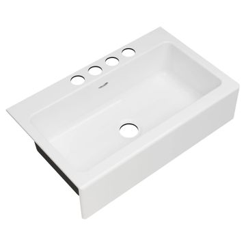 Delancey 36 x 22-Inch Cast Iron 4-Hole Undermount Single-Bowl Apron Front Kitchen Sink by American Standard - view 8