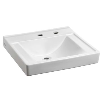 Decorum Wall-Hung EverClean Sink With Center Hole Only and Extra Right-Hand Hole by American Standard - view 3