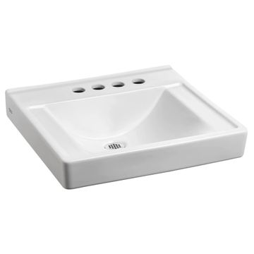 Decorum Wall-Hung EverClean Sink With 4-Inch Centerset and Extra Right-Hand Hole by American Standard - view 4