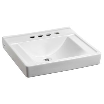 Decorum Wall-Hung EverClean Sink With 4-Inch Centerset and Extra Right-Hand Hole by American Standard - view 3