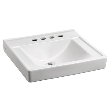 Decorum Wall-Hung EverClean Sink Less Overflow With 4-Inch Centerset and Extra Right-Hand Hole by American Standard - view 2