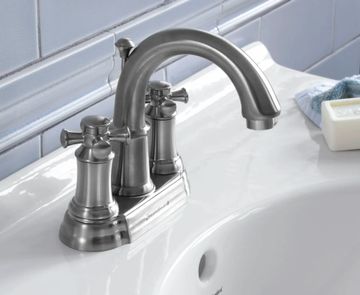 Portsmouth 4-In. Centerset 2-Handle Crescent Spout Bathroom Faucet 1.2 GPM with Cross Handles by American Standard - view 4