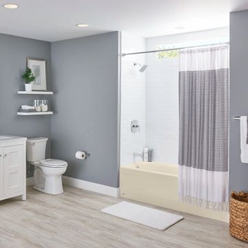 Princeton Americast 60 x 30-Inch Integral Apron Bathtub Above Floor Rough with Left-Hand Outlet by American Standard - view 9