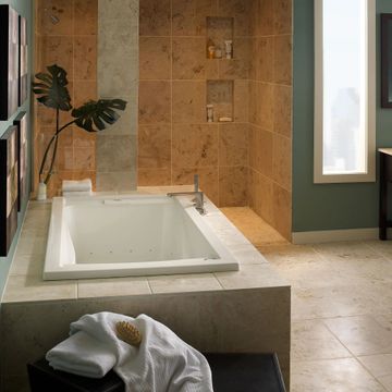 Evolution 60 x 32-Inch Deep Soak Drop-In Bathtub With EverClean Hydromassage System by American Standard - view 2