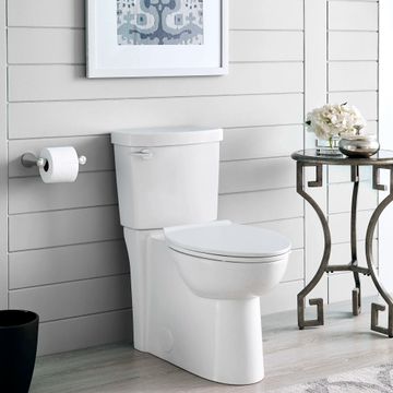 Clean 1.28 GPF Left Trip Lever Chair Height Elongated-Front 12-in. Rough-In Toilet with Seat by American Standard - view 9