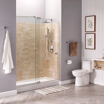 Studio 60x32 inch Single Threshold Shower base with Left-hand Outlet by American Standard - view 3