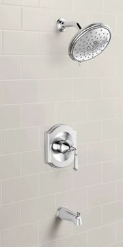 Portsmouth 1.8 GPM Tub and Shower Trim Kit with Water-Saving Showerhead and Double Ceramic Pressure Balance Cartridge with Lever Handle by American Standard - view 5