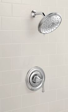 Portsmouth 1.8 GPM Round Shower Trim Kit with Water-Saving Showerhead and Double Ceramic Pressure Balance Cartridge with Lever Handle by American Standard - view 6