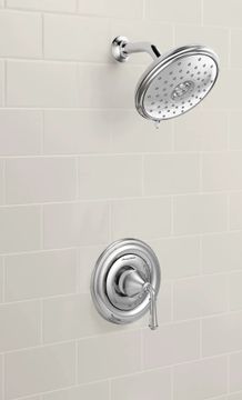 Portsmouth 1.8 GPM Round Shower Trim Kit with Water-Saving Showerhead and Double Ceramic Pressure Balance Cartridge with Lever Handle by American Standard - view 7