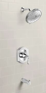 Portsmouth 1.8 GPM Tub and Shower Trim Kit with Water-Saving Showerhead and Double Ceramic Pressure Balance Cartridge with Lever Handle by American Standard - view 6