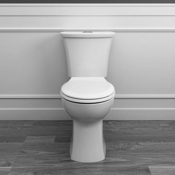 Edgemere 1.6 GPF/6.0 LPF 1.1 GPF/4.1 LPF Dual Flush 16-1/2-in. Round-Front Toilet with Seat by American Standard - view 5