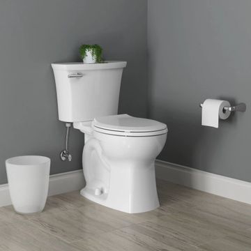 Edgemere Two-Piece 1.28 gpf/4.8 Lpf Chair Height Round Front 10-Inch Rough Toilet with Seat by American Standard - view 6