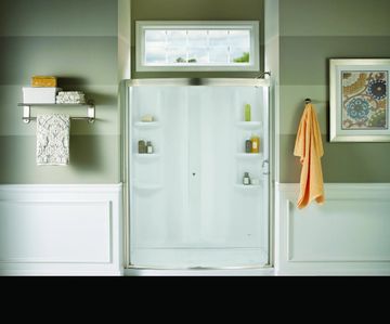 Ovation 72-Inch High Curved Framed Shower Door by American Standard - view 5