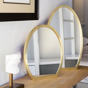 Novecento Jane medium oval mirror by Il Bronzetto - view 2