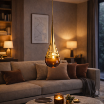 Perpetua - suspension with colored glass by Il Bronzetto - view 4