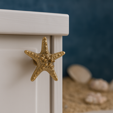 Oceano Ortigia - starfish brass knob by Il Bronzetto - view 2