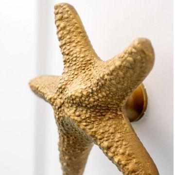 Oceano Filicudi - brass starfish knob by Il Bronzetto - view 3