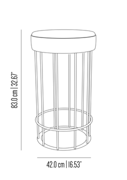 Cage bar stool by Il Bronzetto - view 3