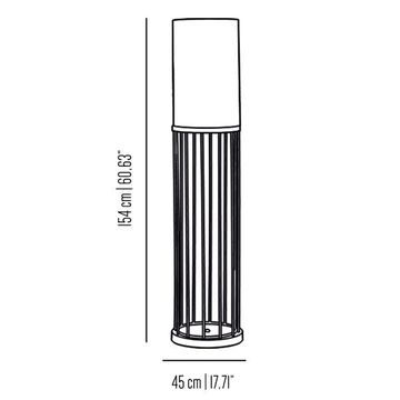 Cage floor lamp by Il Bronzetto - view 3