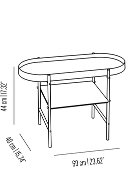 Blossom Float oval coffee table with removable tray by Il Bronzetto - view 3