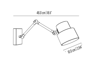 Satellite wall light with jointed arm by Il Bronzetto - view 4