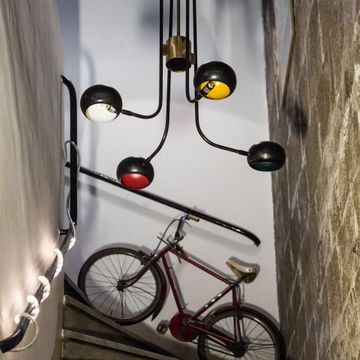 Blossom tulip - four lights chandelier by Il Bronzetto - view 3