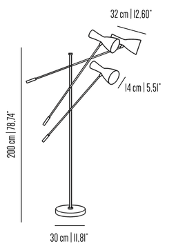 Wormhole - three lights floor lamp by Il Bronzetto - view 5