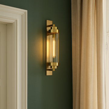 Canneté - cylindrical wall light by Il Bronzetto - view 3