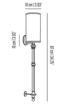 Novecento Milan linear torch wall light by Il Bronzetto - view 3