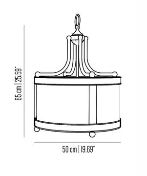 Novecento Aida cylindrical suspension with ribbed brass structure by Il Bronzetto - view 4
