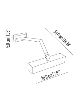 Studio Jane picture light with square  tube by Il Bronzetto - view 6