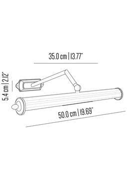 Studio Tosca picture light with celery stalk tube by Il Bronzetto - view 3