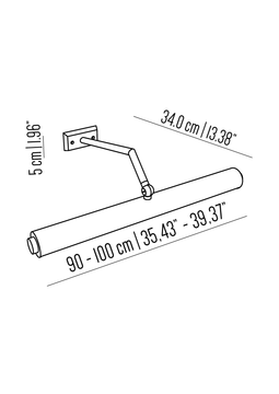 Studio Zeno picture light with smooth tube by Il Bronzetto - view 5