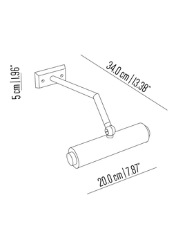 Studio Zeno picture light with smooth tube by Il Bronzetto - view 6