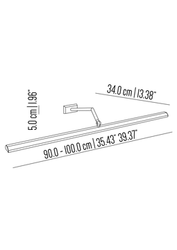 Studio Oscar picture light with polygonal  tube by Il Bronzetto - view 5