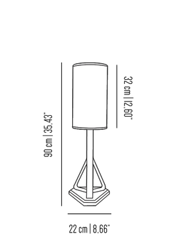 Urban Ruz brass table lamp by Il Bronzetto - view 2