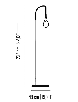 Perpetua floor lamp with colored glass by Il Bronzetto - view 3