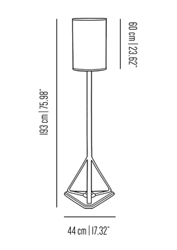 Urban Ruz brass floor lamp by Il Bronzetto - view 4