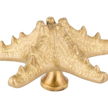 Oceano Alicudi - starfish brass knob by Il Bronzetto - view 2