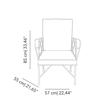 Eden outdoor iron chair by Il Bronzetto - view 3
